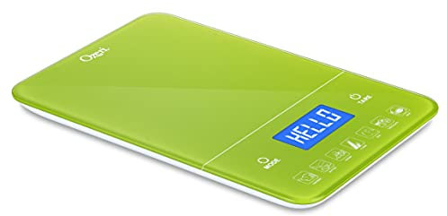 Ozeri Touch III Balance de cuisine numérique avec compteur de calories, 10 kg, vert citron