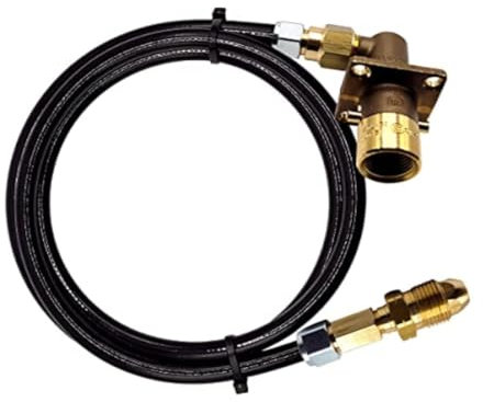 Gomet LPG Gas Bottle Refill Adaptor to Bayonet Filling Point Set with None Return Valve and 8mm Hose Pipe for Caravan Motorhome (3 Meters)