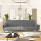 vidaXL Schlafsofa 2-Sitzer, Sofa Couch mit Schlaffunktion, Sofabett Gästebett mit 2 Kissen, Schlafcouch Bettsofa Wohnzimmer, Modern, Hellgrau Samt