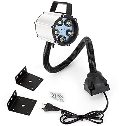KOLHGNSE Drehmaschine Lampe 110V - 220V CNC Maschinenlampe Fixed/Magnetische LED Arbeitsleuchte Flexibel Wasserdicht Arm (Fixed Base)