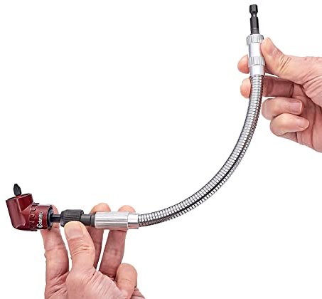 ColumPRO Hex Shank Screwdriver Quick Flexible Drill Bit Extension with Magnetic Right Angle Drill Adapter, 11.5 Long