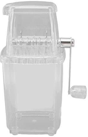 Manueller Ice-Crusher-Rasierer – Handkurbelbetriebene Schneekegelmaschine Für zu Hause – Tragbar Und Einfach zu Bedienen – Perfekt Für Sommerpartys Und Erfrischende Leckereien(Transparent)