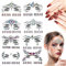 Lucktao 8 Set Glitzersteine Gesicht, Strasssteine Temporäre Tattoos, Glitzersteine Selbstklebend ,Juwelen Kristalle Aufkleber Augenbraue Gesicht Nagel schmuck.…