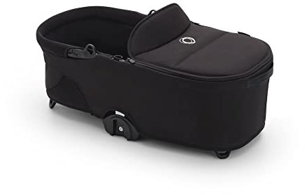 Bugaboo Capazo Dragonfly, Capazo con Colchón Ventilado y Protector, Plegado fácil con una Mano con capazo o Silla, Compatible con el Carrito Urbano Dragonfly, Midnight Black