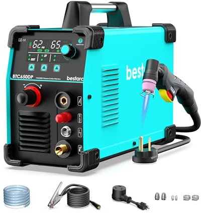 bestarc Pilot Arc BTC650DP - Cortador de plasma de 7ª generación, 65 amperios, doble voltaje, 110/220 V, máquina de corte de plasma digital (BTC650DP 7GEN 110/220V)