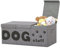 Qozary Dog Toy Storage Box - Large Dog Toy Bin, 3 Grids Dog Toy Storage Basket With Lid, Foldable Storage Bin for Dog Toys, Dog Toy Basket for Pet Supplies, Perfect To Keep Your Dog Toys Organized