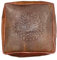 Marokkanischer Lederpouf, würfelförmiger Ottoman-Pouf, Lederhocker, quadratischer Fußhocker, 100% Leder, marokkanischer Pouf - ungefüllt (Dunkelbraun)
