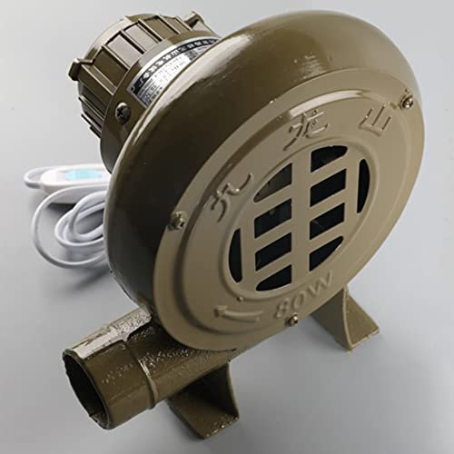 Forgeron Forge Souffleur 220V Ménage Pur Cuivre Moteur Souffleur, Ventilateur Électrique Ventilateur Pompe pour Château Gonflable, Centrifuge Barbecues Souffleur d'air (80W)