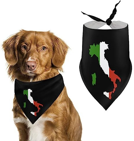 Hundehalstücher mit Italien-Kartenflagge, dreieckige Hundelätzchen, niedlicher Haustierschal, Halstuch für kleine, mittelgroße und große Haustiere