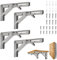 4 Pièces Équerre Pliante 25cm,Support Console Pliable,Supports D' étagères Pliants Charge,Equerre Etagere,Lourds Support Console Pliable Rétractable Murale en Acier Inoxydable pour Garage,Cuisine