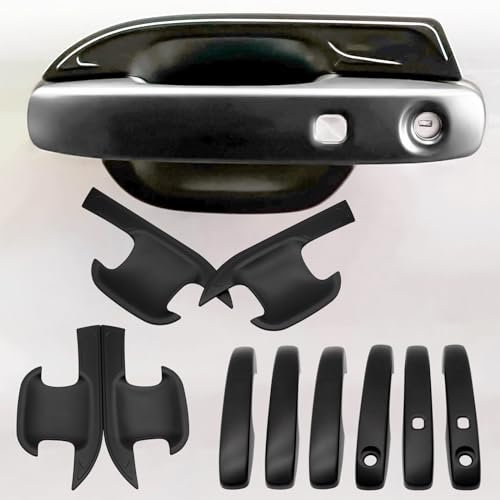 JHCHAN Compatible with Ford Ranger 2023-2025 Wildtrak Raptor Platinum XLT XL Tremor Door Handle Cover Set, T9 Accessories for Ford Ranger Car Door Handle Protector, Ranger Side Door Insert Trim 10PCS