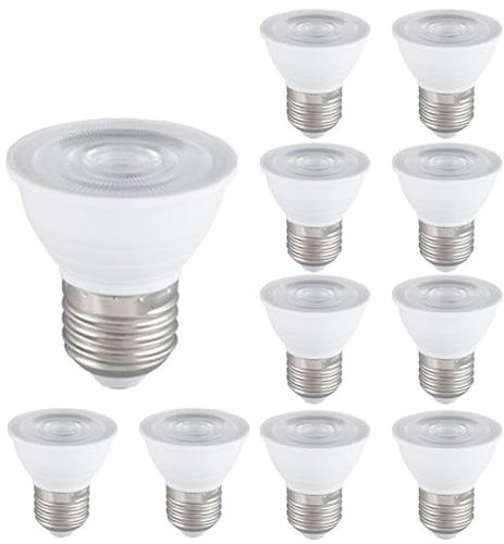Rysa Light Par16 Ampoule LED à col court, dimmable en 10 groupes, 5W, 500lm, projecteur LED (équivalent à une ampoule halogène de 50W) spot encastré lampadaire, E27 (Heure d'été blanc 6000k)