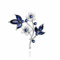 Wendalern Broche Fleur En Cristal Perle Broche Pétale De Cristal Bleu Broche Minuscule Perle Prune Bossom Broche Classique Plante Corsage Floral Broche Vêtements Accessoires Bijoux Pour Femmes Filles