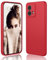 DESSEN Cover per Motorola Moto G84 5G - Liquido Silicone Custodia con Fodera Microfibra Antigraffio Morbida TPU Antishock Protettiva Case Sottile e Flessibile Cover, Rosso