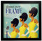 BD ART Cornice portafoto 33 x 33 cm per dischi in vinile quadrato nero grande in legno MDF da appendere alla parete