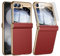 for Samsung Galaxy Z-Flip-6 Case: Magnetic Hinge Protection, Camera & Screen Protector, Premium Leather Phone Case Cover for Galaxy Z Flip 6 (Red)