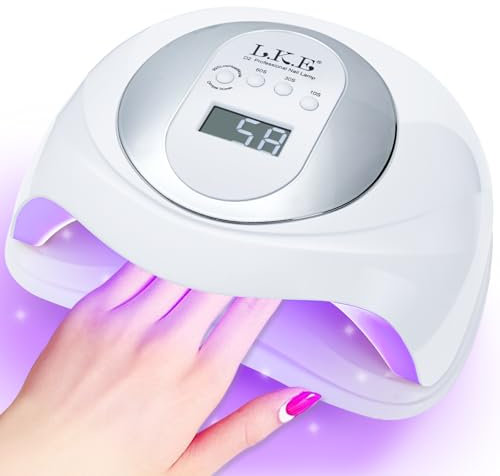 UV Nail Lamp,Gel Nail Lamp Nail Dryer 180W Professional UV LED Nail Lamp UV Lamps for Gel Nails with Automatic Sensor/4 Timer Setting,UV LED Nail Lamp Curing Lamp for Home Salon