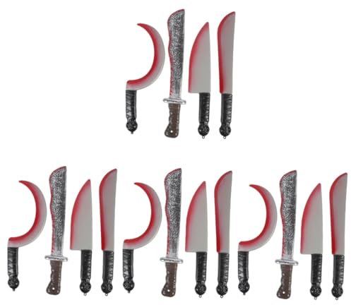 TOYANDONA 16pièces Couteaux De Prank Halloween Plastique Accessoires De Décoration Et Cosplay pour Fête Halloween