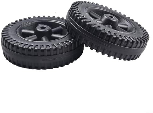 Babominimer Kit di 2 ruote di ricambio per barbecue, ruote di ricambio in plastica per griglie multifunzionali, ruote per barbecue e cene (nero)