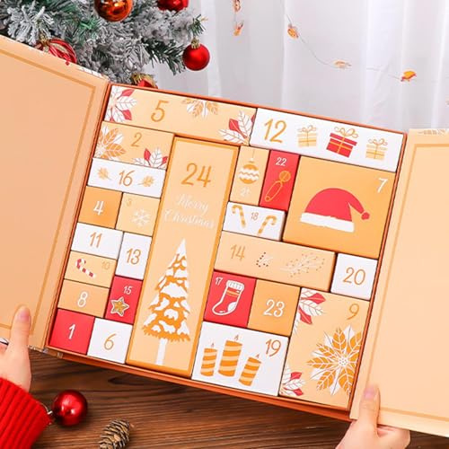 2024 Adventskalender Boxen Für Weihnachten | Adventskalender Boxen Zum Befüllen | 24 Tage Adventskalender Selbst Gestalten | Leere Adventskalender Boxen Für DIYs Weihnachten