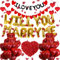 Will You Marry Me Heiratsantrag - 545 Stück I Love You Banner Buchstaben Folienballon Verlobung Herz Luftballon Seidenblumen Wie Echt FüR Romantische AtmosphäRe Valentinstag Deko Hochzeit