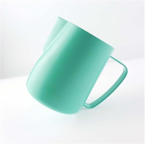 Milk Pitcher,Coffee Milk Jug,sage milk jug,1pcs Milk Frothing Jug Stainless Steel Latte Coffee Milk Jug Cup Frothing Pitcher Pull Flower Cup Coffee Milk Frother Milk Foaming Cup Tool 0.35-0.6L(Mint Gr