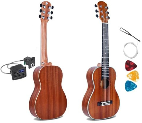Ukulele Mini Chitarra Elettrica Da 30 Pollici Chitarra Acustica Baritona Pickup Per Ukulele A 6 Corde Musica Per Chitarra Da Viaggio(B)
