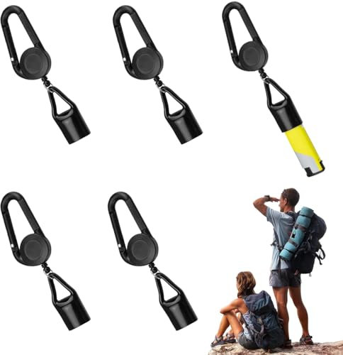 5 Stück Feuerzeug Halter, Einstellbar Feuerzeug Anhänger,Feuerzeug Leine,Feuerzeug Schlüsselanhänger,Feuerzeug Schutz Hulle,Schlüsselanhänger Ausziehbar,Anti-Verlust-Feuerzeug-Clip (Schwarz)