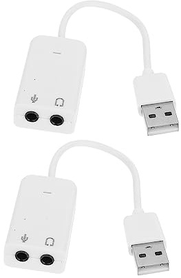 Externe Soundkarte USB 7.1 Weiß Kunststoff mit Geräuschreduzierung