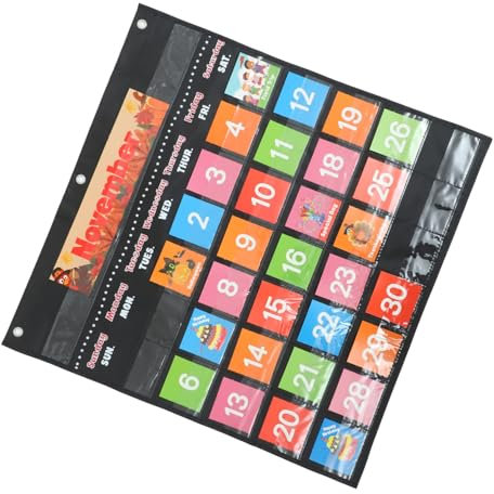 HOODANCOS 1Satz Wandkalender Für Klassenzimmer Lehrmittel Für Vorschulkinder Mit Farbenfrohen Illustrationen Zur Des Lernens Von Wochentagen Und Monaten