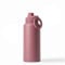 LOOPLY Botella de agua con aro magnetico para el movil y antiderrame. Botella de acero inoxidable 1L BPA free que mantiene el frio o el calor. Botella termica para el gym u oficina. (Dusty Dark Pink)