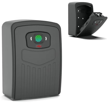 Fingerabdruck- oder Passwort-Safe-Schlüsselbox Bluetooth-Speicher-Lock-Box Smart Life App Wandhalterung Sicherheit Anti-Diebstahl-Lockbox Mini-Safe(Fingerprint version)