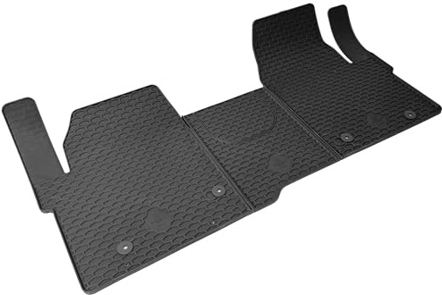Walser DirtGuard Gummi Fussmatten Auto für VW T7/Ford Transit Custom V710 (NXN) 2024-Heute, 100% passgenaue Auto Fußmatten, robuste Universal Fußmatte Auto, Gummimatten Auto