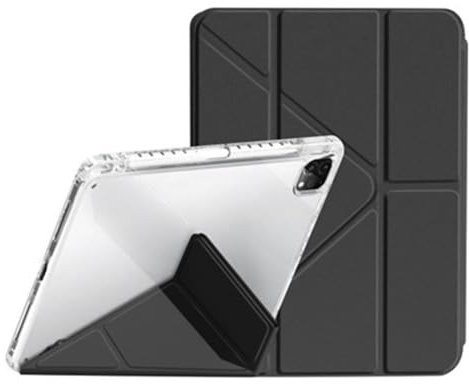 Funda para iPad 2024, para iPad Pro 13/11 M4 Air 11/13 M2, para iPad Pro 12.9/11 Air 4/5.ª generación mini 6, con soporte en Y, acrílico transparente, negro, para iPad Pro 11 pulgadas M4 de 2024.