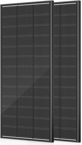 2 * 220W Solarpanel,18BB 12V PV Modul,N-Typ Monocrystalline Solarmodul | 220W Monokristallines Solarpanel,Solarmodul Ideal zum Aufladen von 12V Batterien,für Wohnmobil,Garten,Camper, Boot