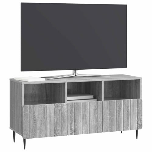 vidaXL TV-Schränk Graues Sonoma 102 x 34,5 x 50 cm Holzwerkstoff, Stylischer Wohnzimmer-TV-Schrank, rechteckig, praktischer Stauraum, modernes Möbelstück, funktionale Medien-Einheit