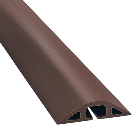 Electriduct D-2 Rubber Duct Cord Cover - 36 Inch (3 Feet) Brown Floor Cable Protector