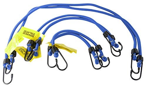 Savage Island Elasticated Bungees Cords Bungee Military Army Basha Straps Variety Pack - 2 x 12, 2 x 18 + 2 x 30 (Light Blue)