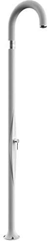 Doccia Classica a doppio ingresso acqua calda e fredda Arkema Funny Yin in Poletilene HD Doccia per interno e esterno con Miscelatore ARKEMA T105 9003 Bianco