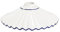 Paralume ceramica bianca di ricambio per applique e lampadari ferro e ottone 30 cm (Blu)