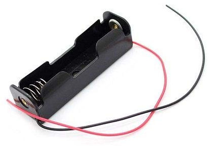 CABLEPELADO Porta batteria piatta | Supporto batteria 18650 | Include cavo da 200 mm | Tensione totale: 3,7 V (3,7 V per batteria) | Adatto per 1 batteria MR18650