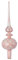 MAGIC Dekorierte Christbaumspitze Weihnachtsbaumspitze Glas 31cm Weihnachtsbaum Christbaum Spitze Deko Weihnachten Farbe: hell rosa/weiß