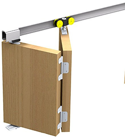 Mantion Faltschiebetürbeschlag Tango 40-100MA Sparset für 1 Falttür bis 100 cm, Aluminiumgrau