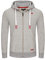 riverso Sweatjacke Herren mit Kapuze Reißverschluss Regular Fit RIVNoah Kapuzenjacke Grau 5XL, Größe:5XL, Farbe:Grey Melange Standard 1 (23200)