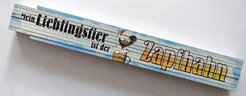Zollstock Gliederstab Meterstab 2m Mein Lieblingstier ist der Zapfhahn Bier trinken feiern