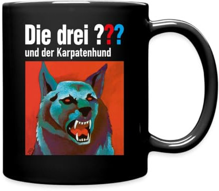 Spreadshirt Die Drei Fragezeichen Und Der Karpatenhund Tasse Einfarbig, One size, Schwarz