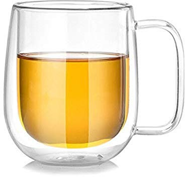 BAJIE Coffee Cupboutique Bodum Design Bilayer Glass Wide Belly Cup Cappuccino Coffee Mug Anti Scald Double Glazing Adiabatic Clear