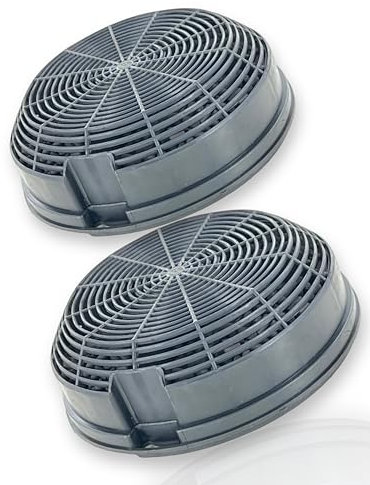 DL-pro Carbon HVAC Filter, 2 x Type 47 for Whirlpool, Elica, AMC023, Samsung Cooker Hood, 50 mm height, 153 mm diameter, Round, 343 g