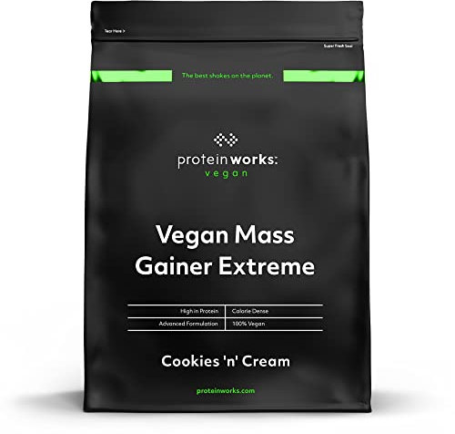 THE PROTEIN WORKS Gainer Vegan Extreme | Cookies Crème | Protéine en poudre hypercalorique | Prise de poids | Vitamines & Minéraux | Protein Works | 1kg