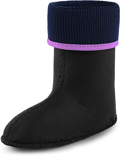Ladeheid Kinder Mädchen Jungen Wärmende Stiefelsocken für Gummistiefel Innenschuh KL058 (Violett, 26 EU)